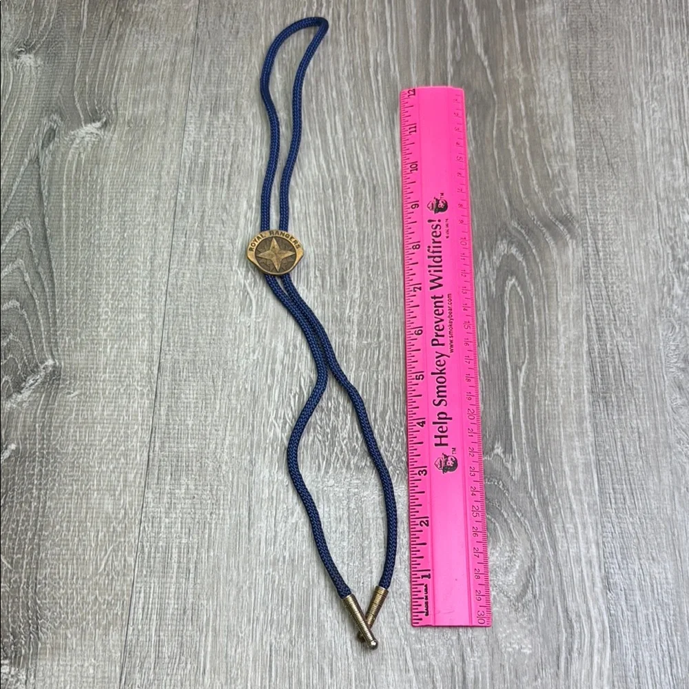 Navy Blue Bolo Tie with Emblem